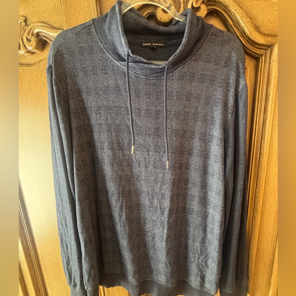 Robert Barakett Men's Gray Turtleneck Sweater